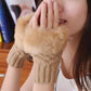2 Pcs Wool Fur Lined Gloves 1